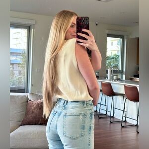 Stitch & Feather Cream Knit Top